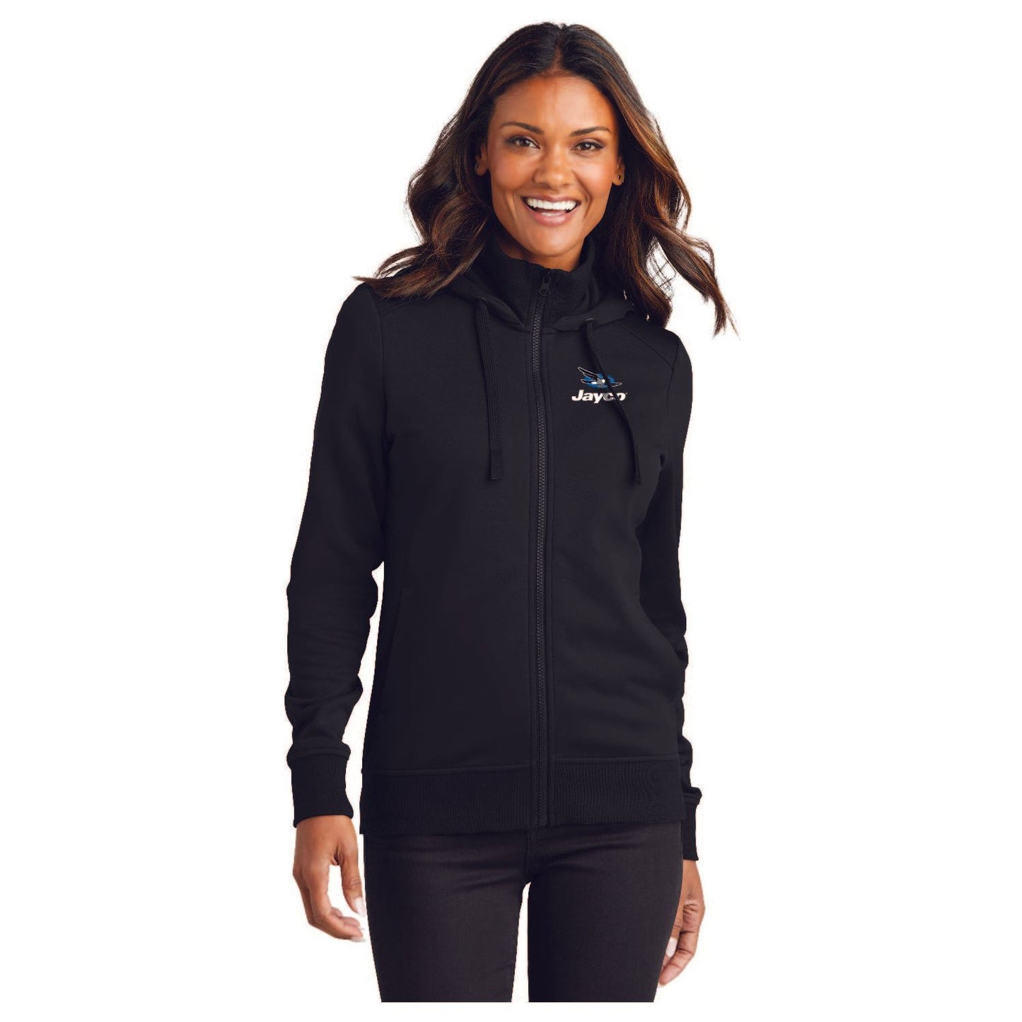 Port Authority® Ladies Smooth Fleece Hooded Jacket - L814