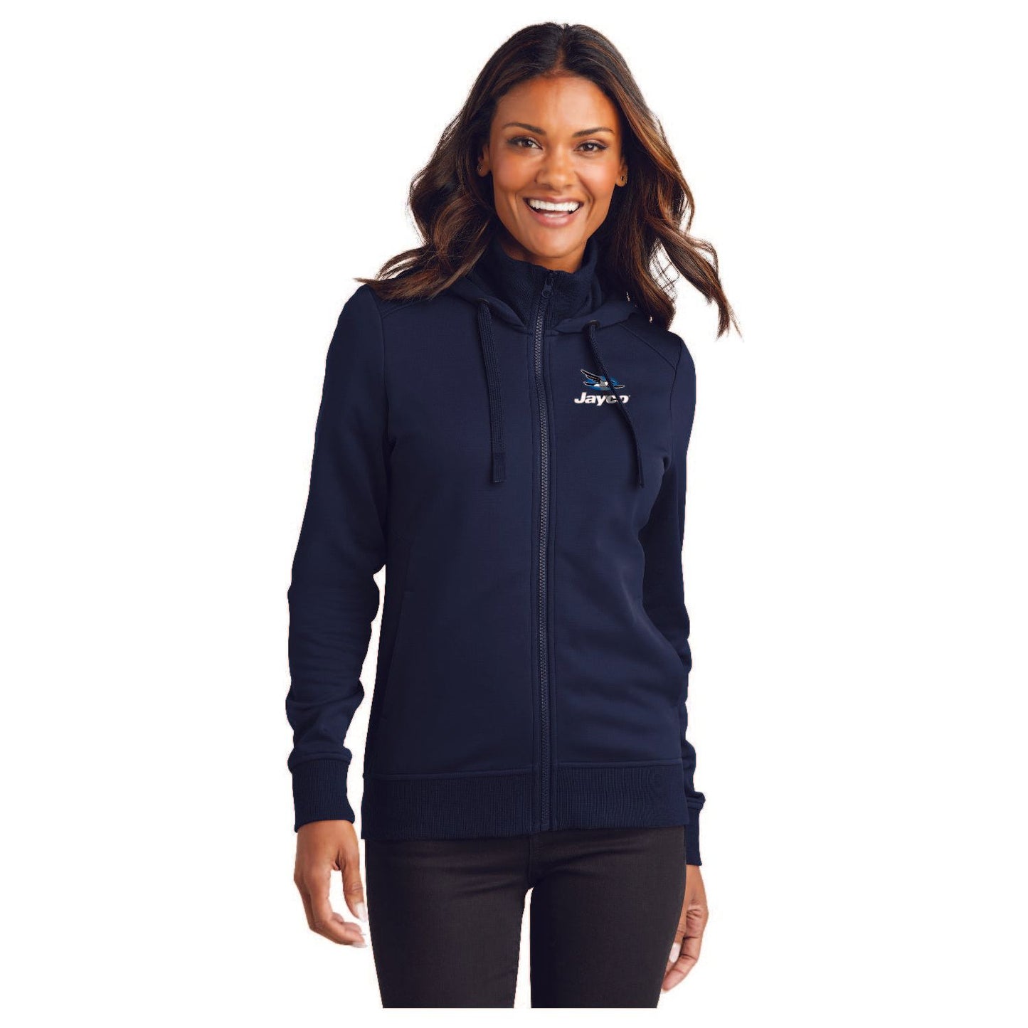 Port Authority® Ladies Smooth Fleece Hooded Jacket - L814