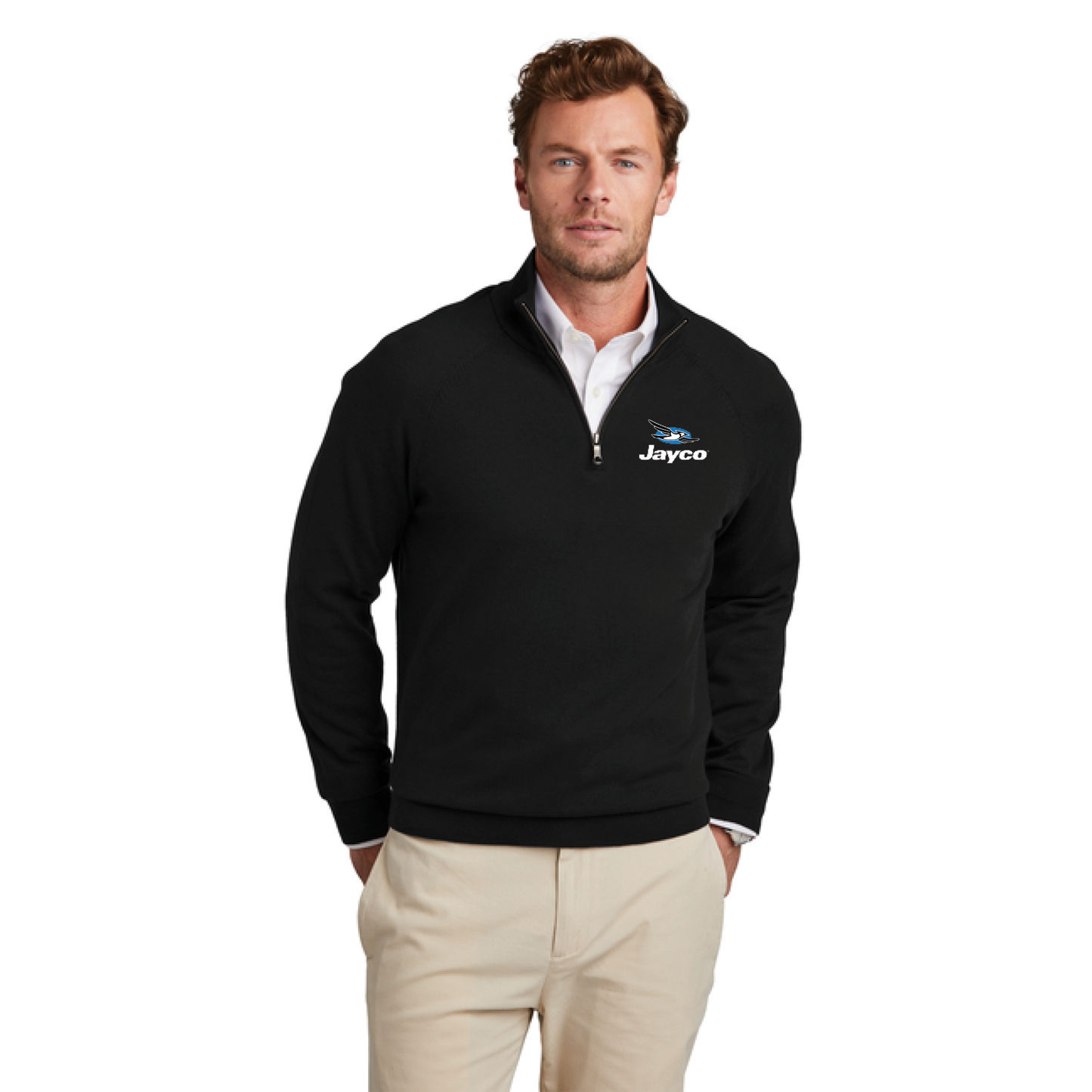 Brooks Brothers® Cotton Stretch 1/4-Zip Sweater