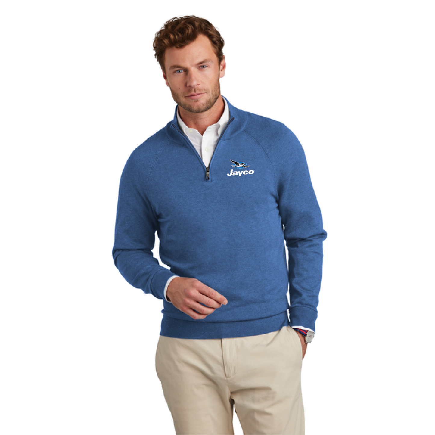 Brooks Brothers® Cotton Stretch 1/4-Zip Sweater