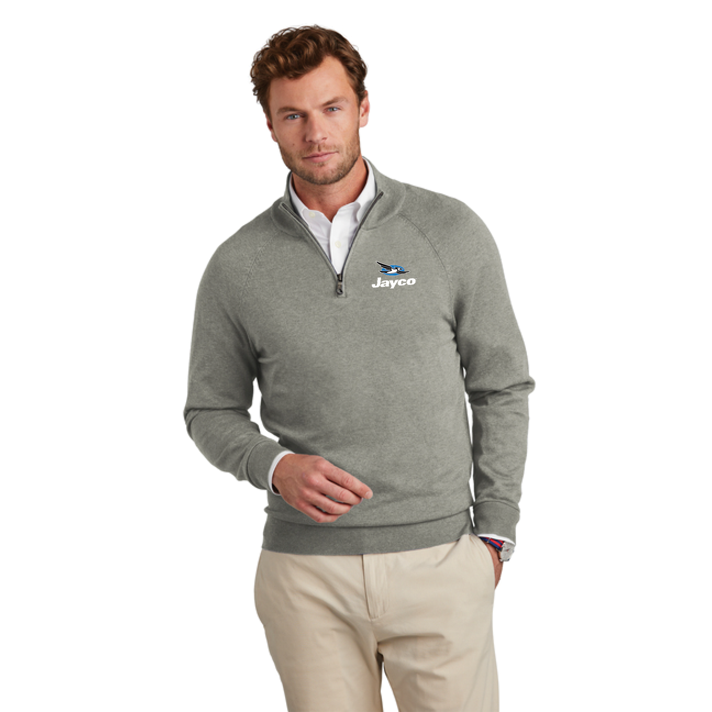 Brooks Brothers® Cotton Stretch 1/4-Zip Sweater