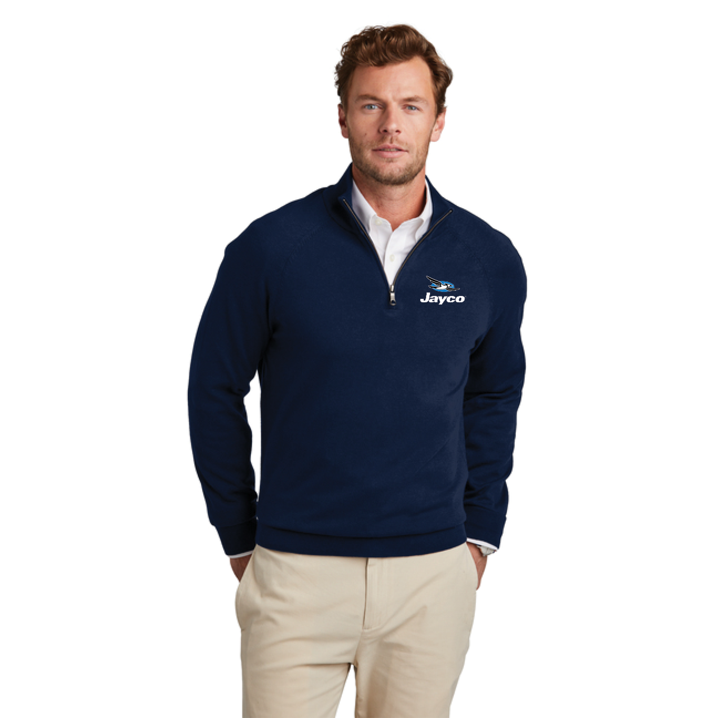 Brooks Brothers® Cotton Stretch 1/4-Zip Sweater