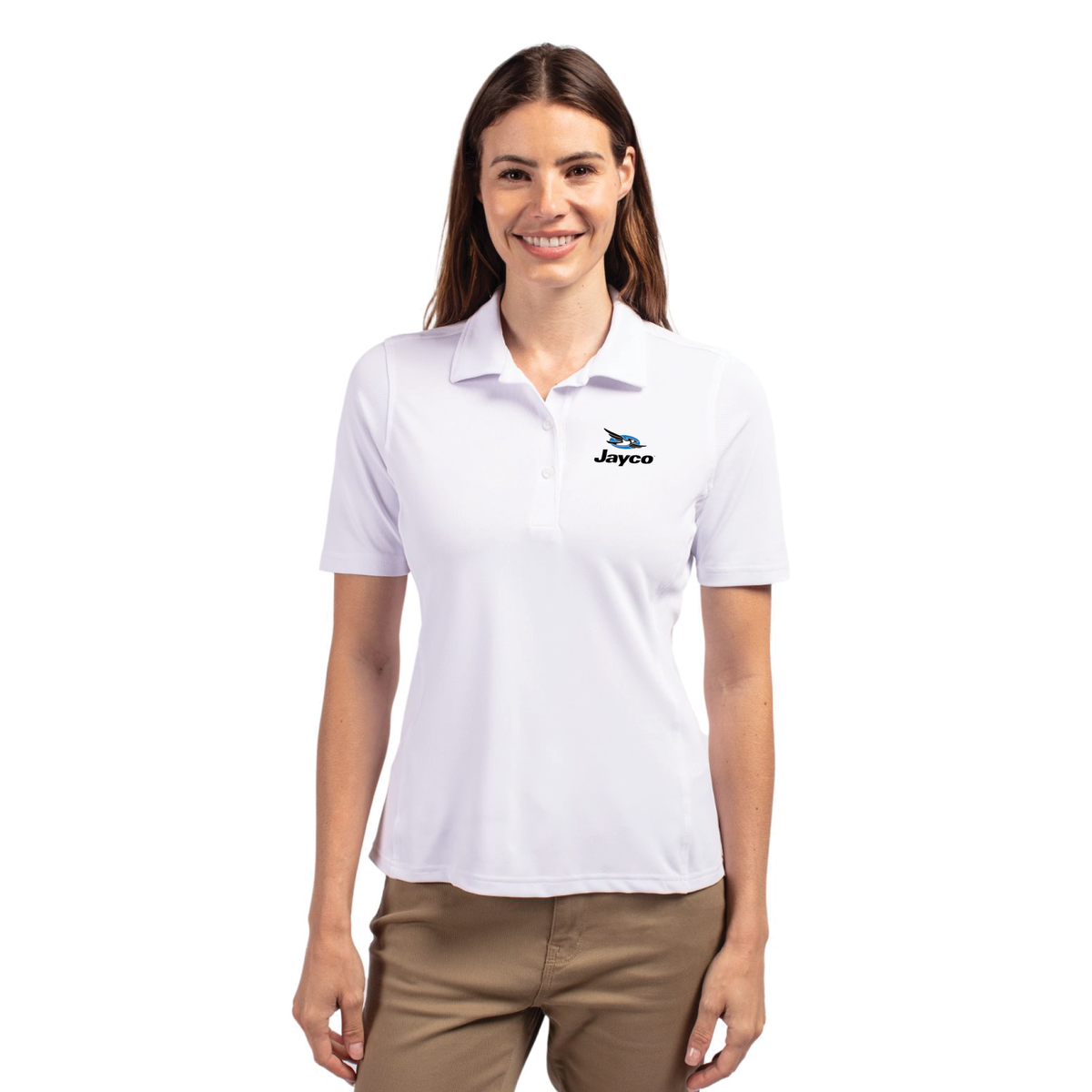 Cutter & Buck Virtue Recycled Featherlight Pique Womens Polo