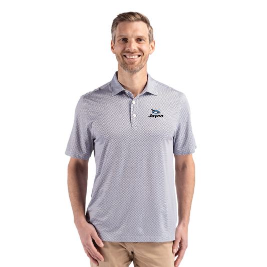 Cutter & Buck Pike Recycled Diamond Dot Print Mens Polo