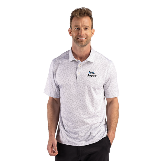 Cutter & Buck Pike Recycled Fern Print Mens Polo