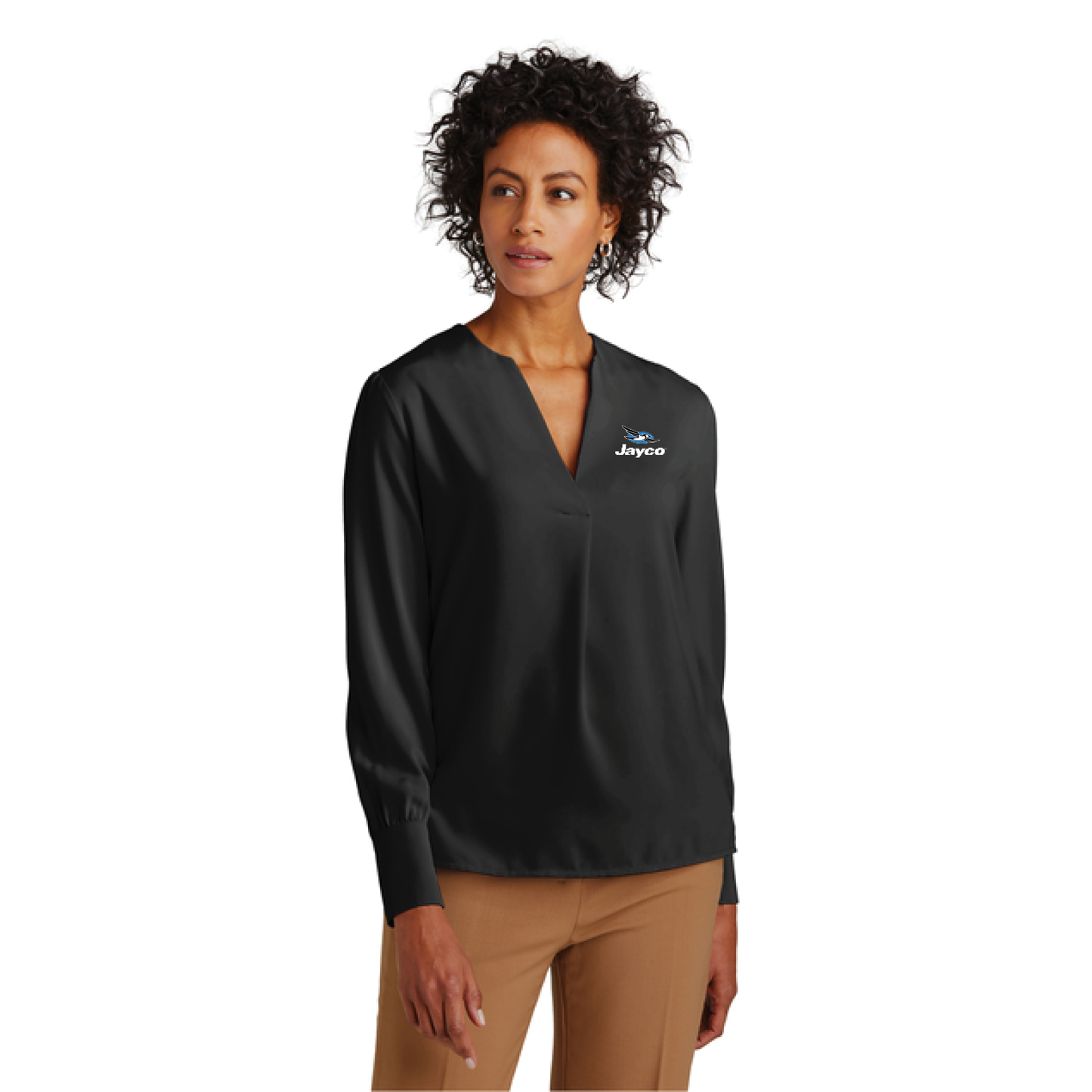 Brooks Brothers® Women’s Open-Neck Satin Blouse