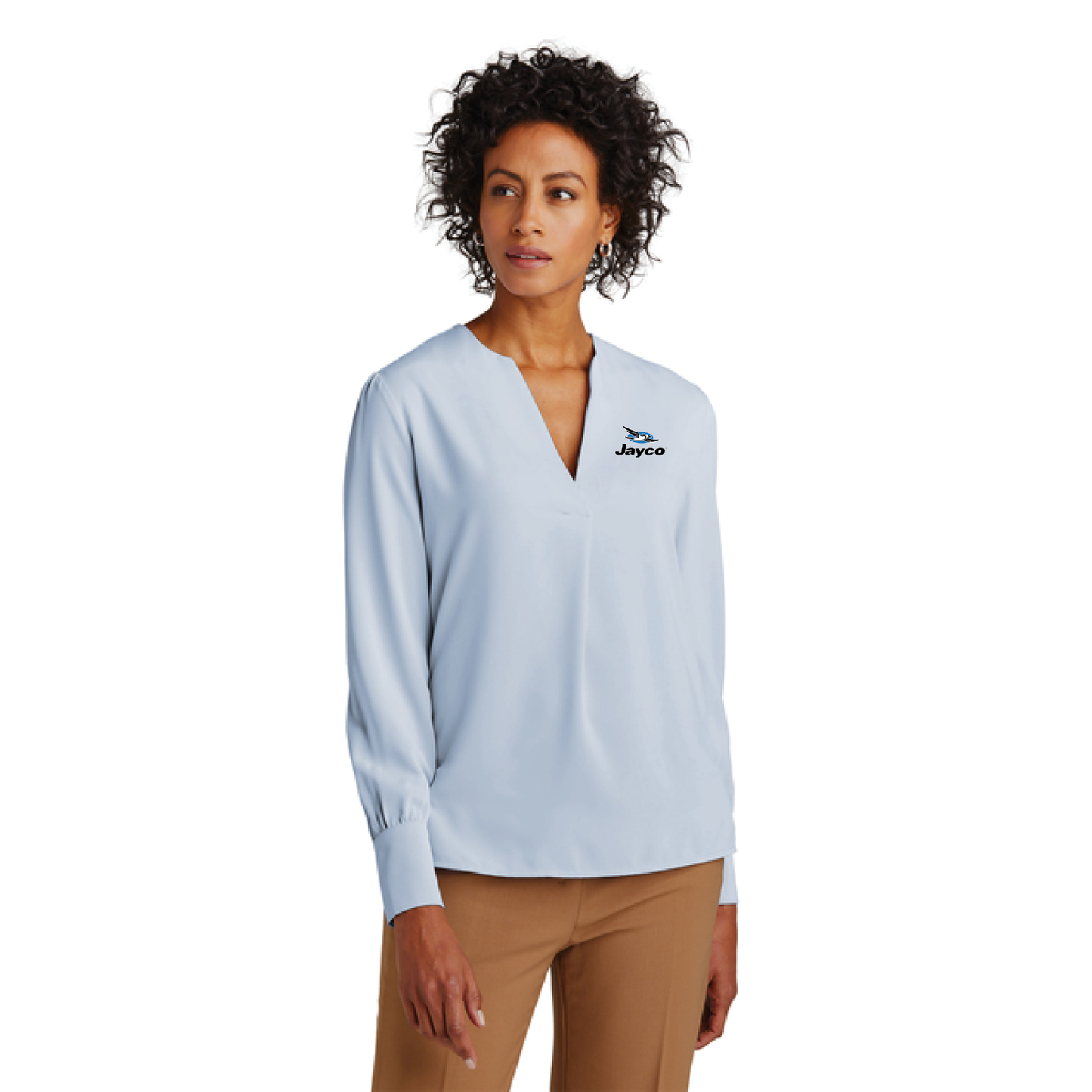 Brooks Brothers® Women’s Open-Neck Satin Blouse