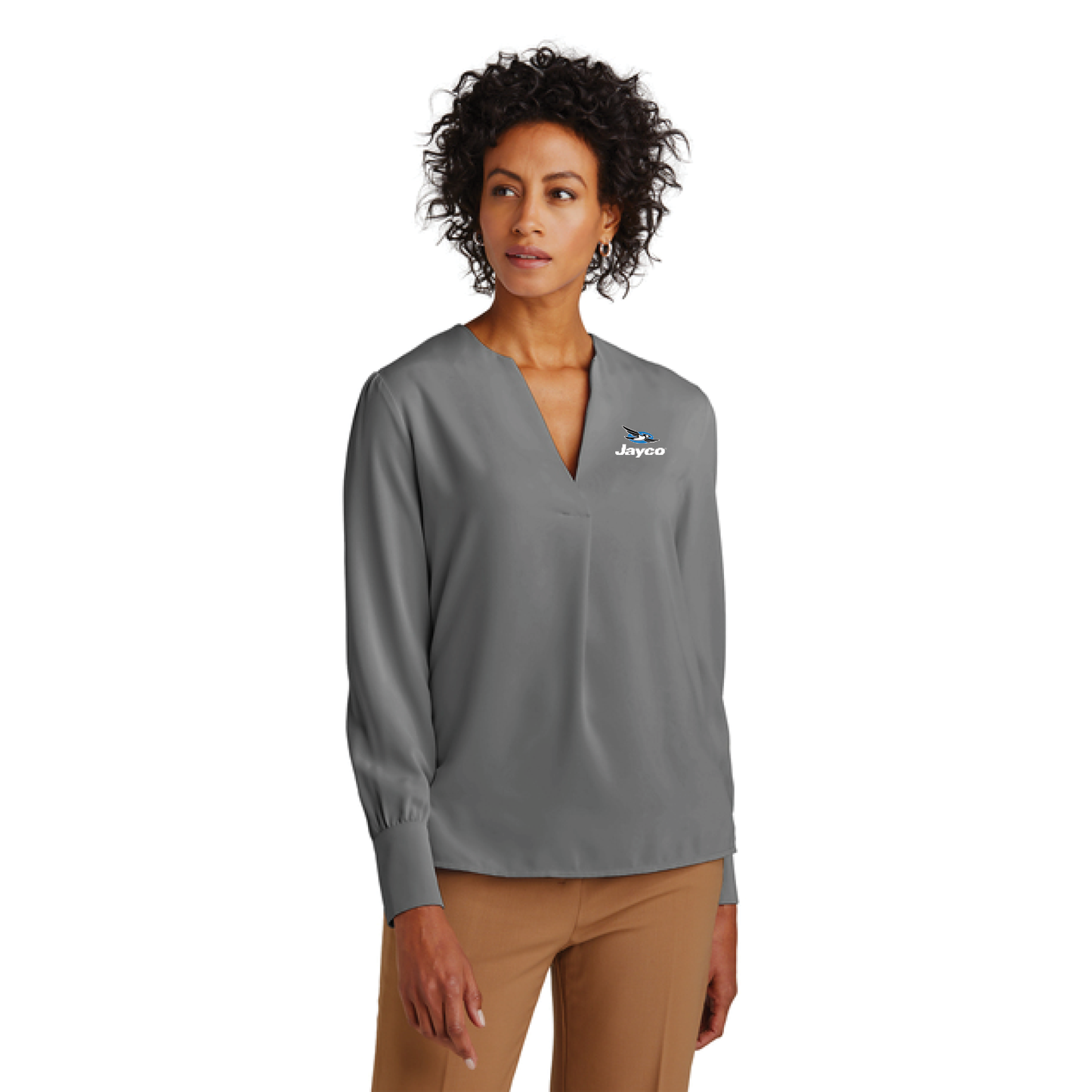 Brooks Brothers® Women’s Open-Neck Satin Blouse