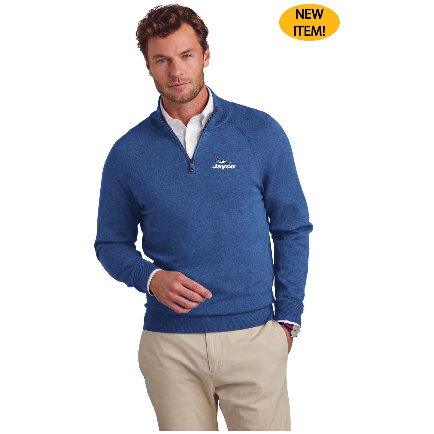 Brooks Brothers® Cotton Stretch 1/4-Zip Sweater - BB18402