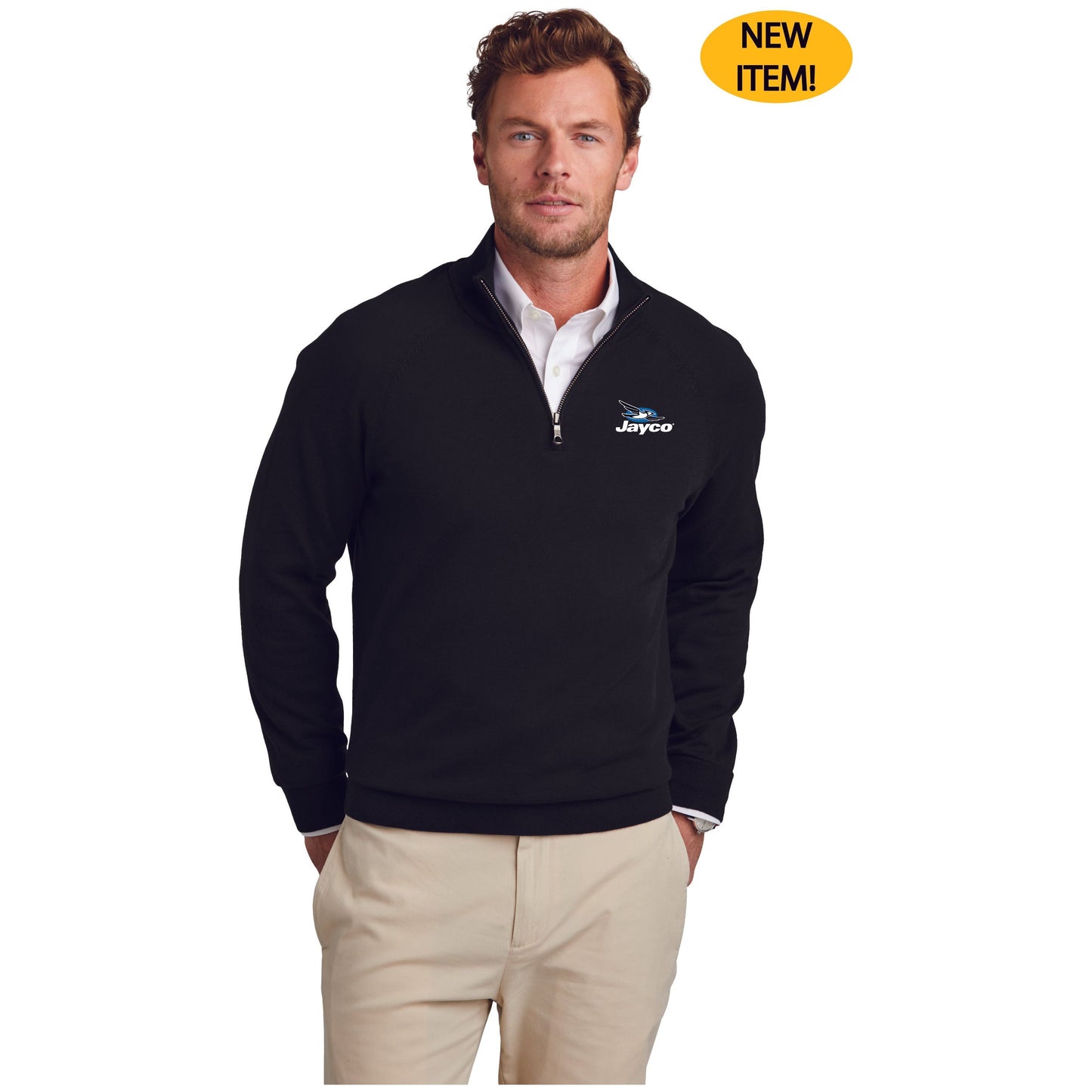 Brooks Brothers® Cotton Stretch 1/4-Zip Sweater - BB18402