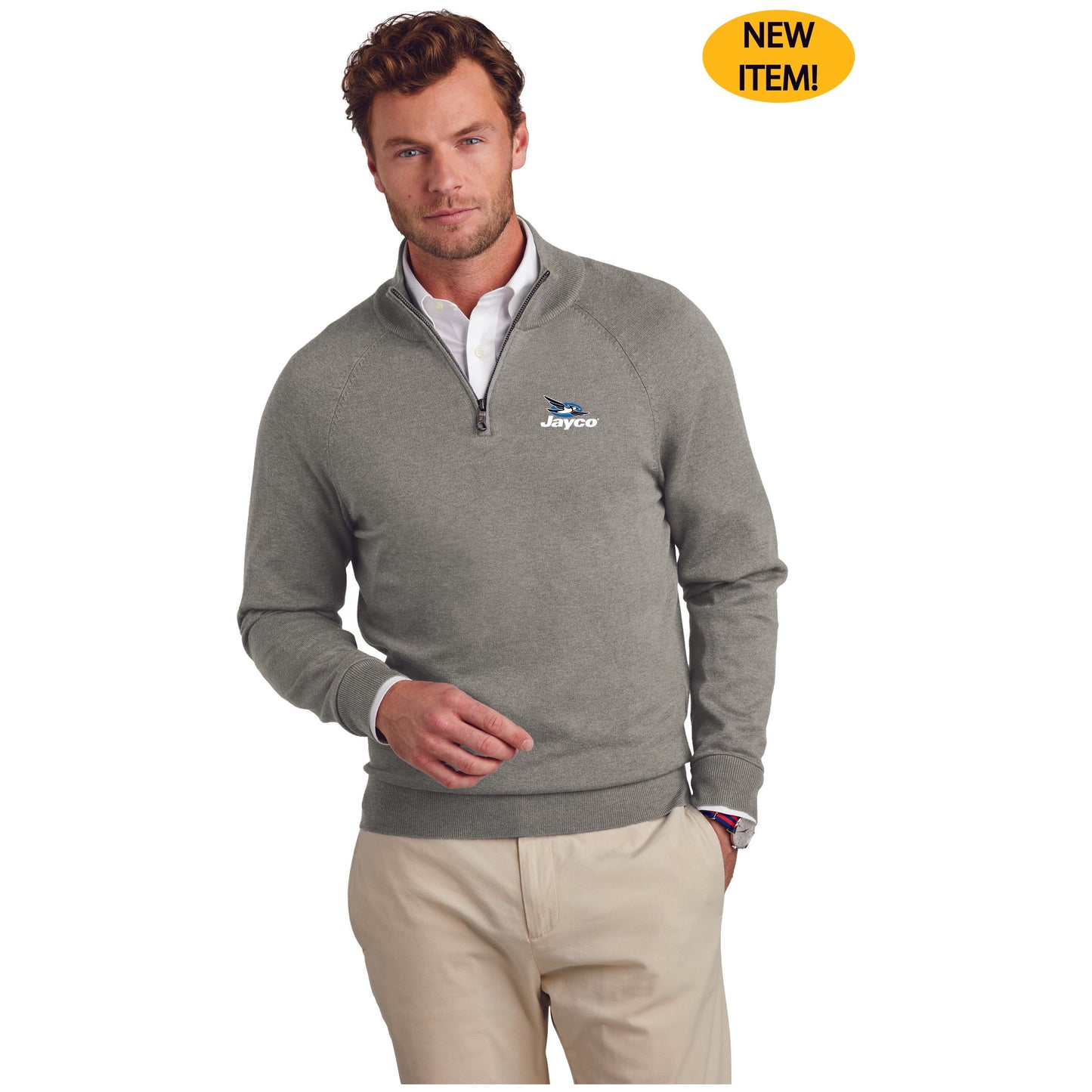 Brooks Brothers® Cotton Stretch 1/4-Zip Sweater - BB18402